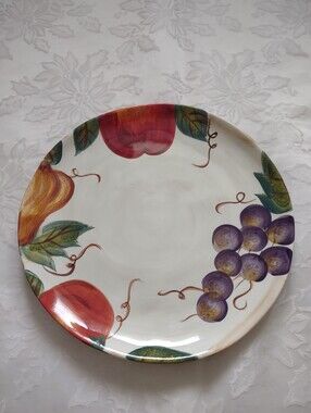 Venetian Hand Painted Fruits Grapes Mediteranean Ceramica Classica